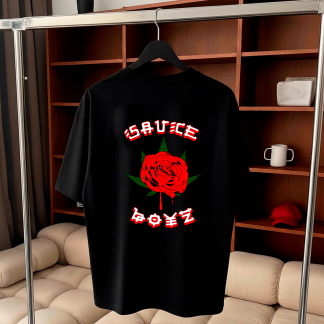 T-Shirt Oversized Sauce Boyz Rosa - Eladio Carrion